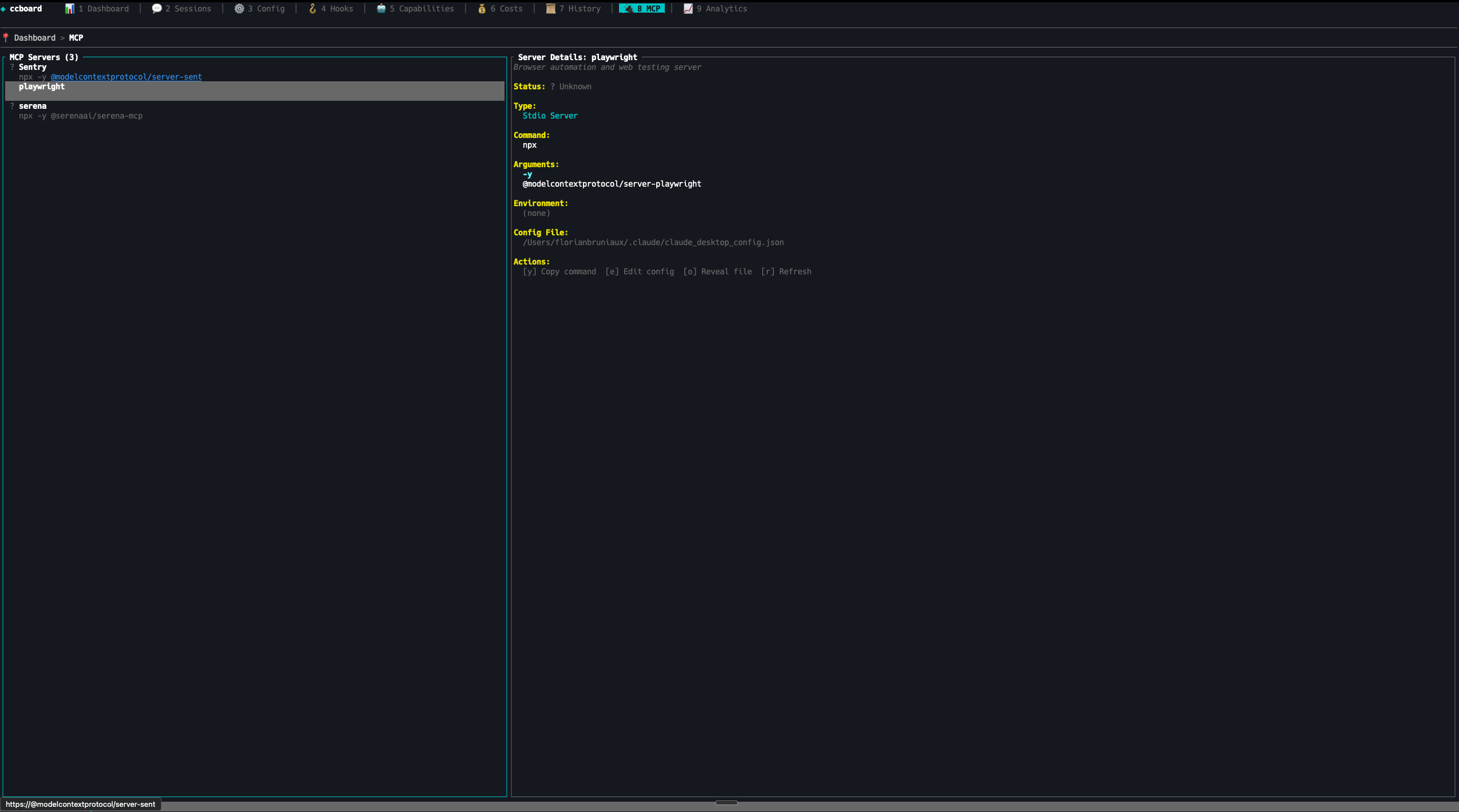 TUI MCP Servers Status